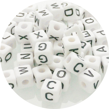 Kunststoff Buchstabenwürfel 10mm